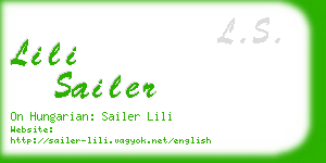 lili sailer business card